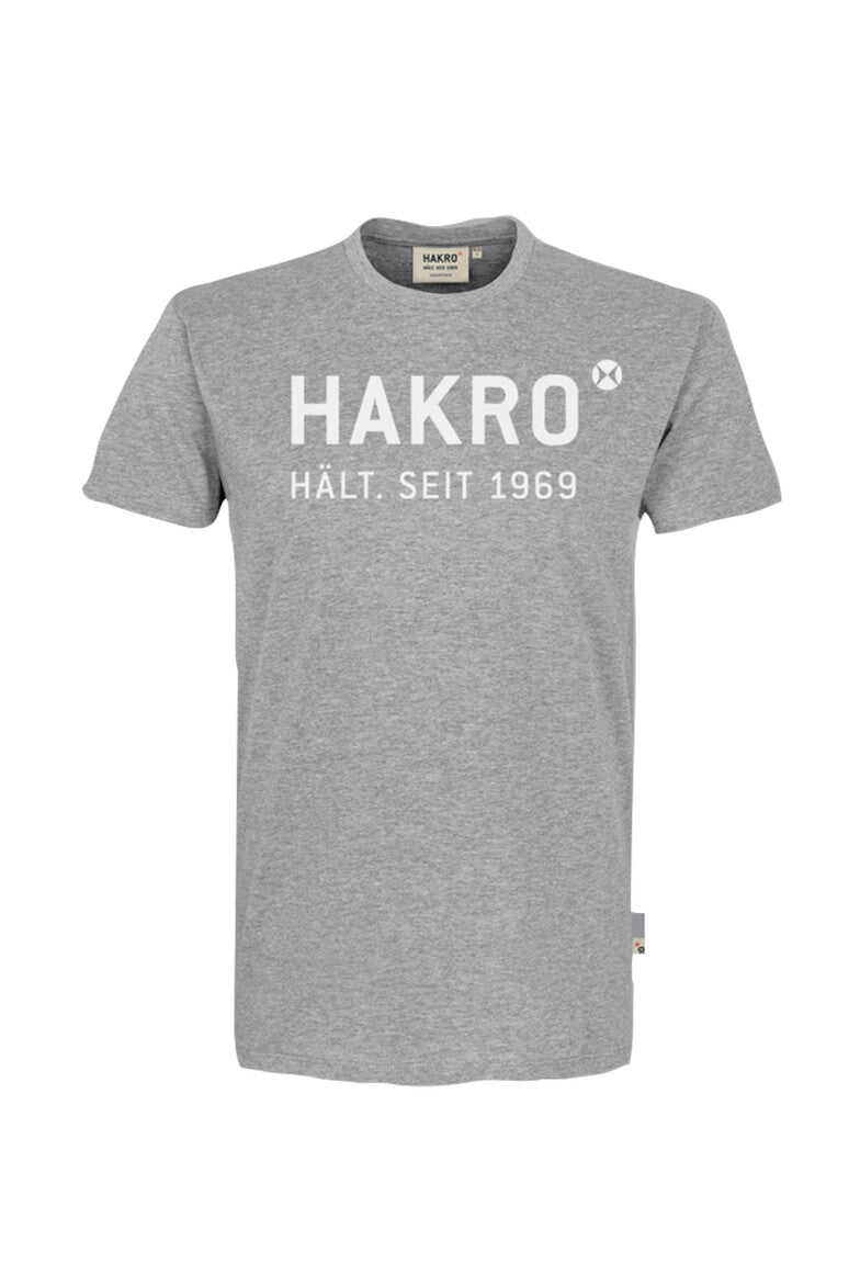 HAKRO No. 1969 T-Shirt Logo in grau meliert