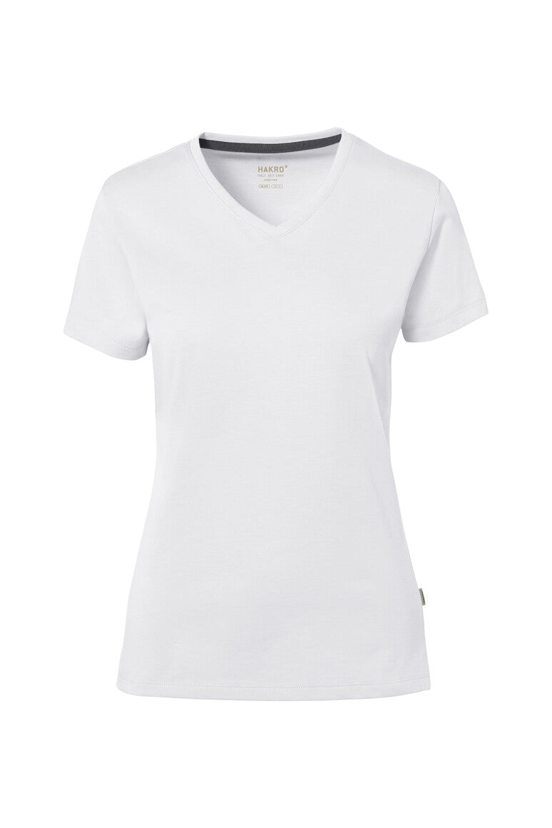 HAKRO No. 169 COTTON TEC® Damen V-Shirt in weiß