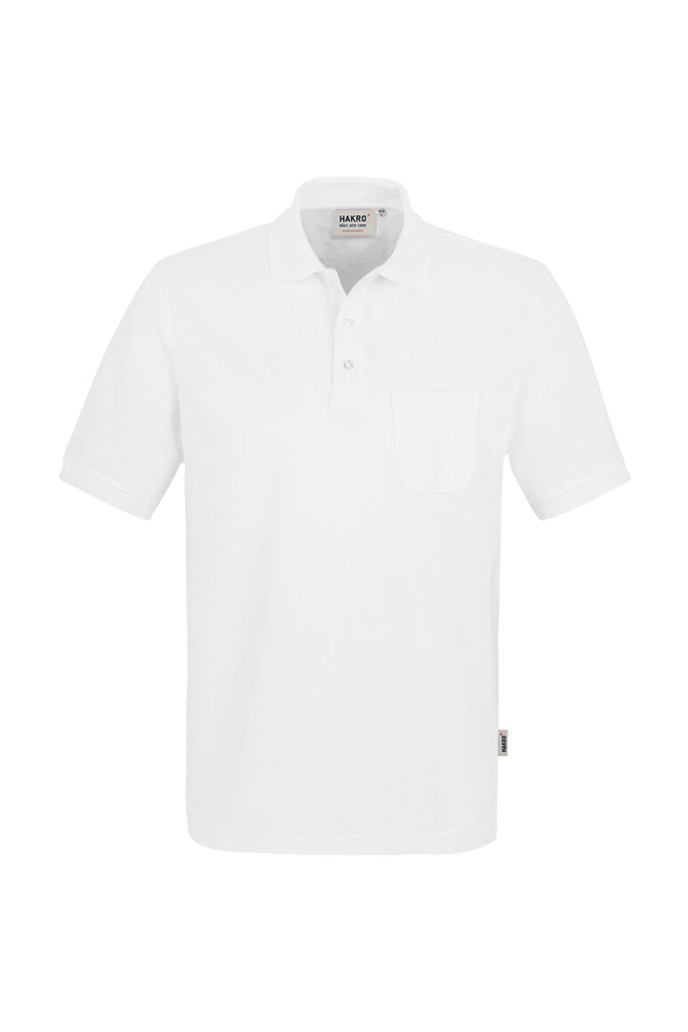 HAKRO No. 812 Pocket-Poloshirt MIKRALINAR® in weiß