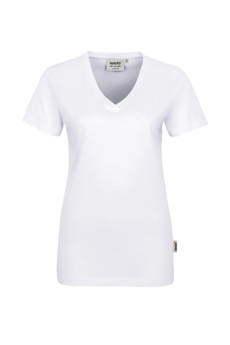 HAKRO No. 126 Damen V-Shirt Classic in weiß