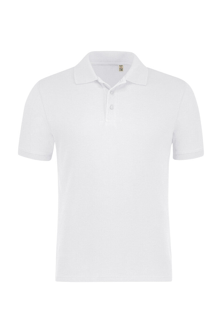 HAKRO No. 503 Label-Free Poloshirt Heavy MIKRALINAR® ECO in weiß