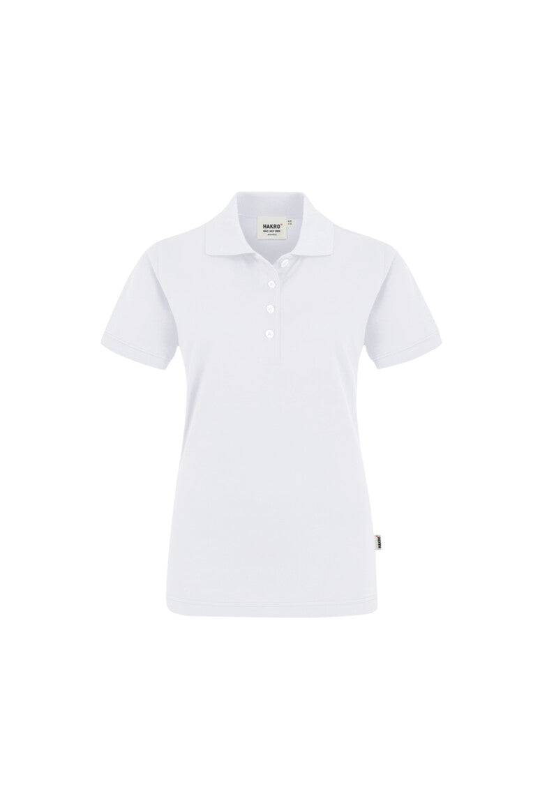 HAKRO No. 201 Damen Poloshirt Pima-Baumwolle in weiß