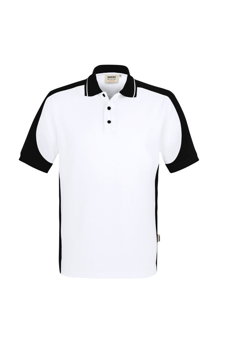 HAKRO No. 539 Poloshirt Contrast MIKRALINAR® ECO in weiß