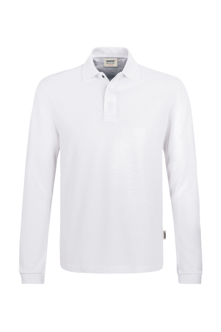HAKRO No. 821 Longsleeve-Poloshirt MIKRALINAR® HACCP in weiß