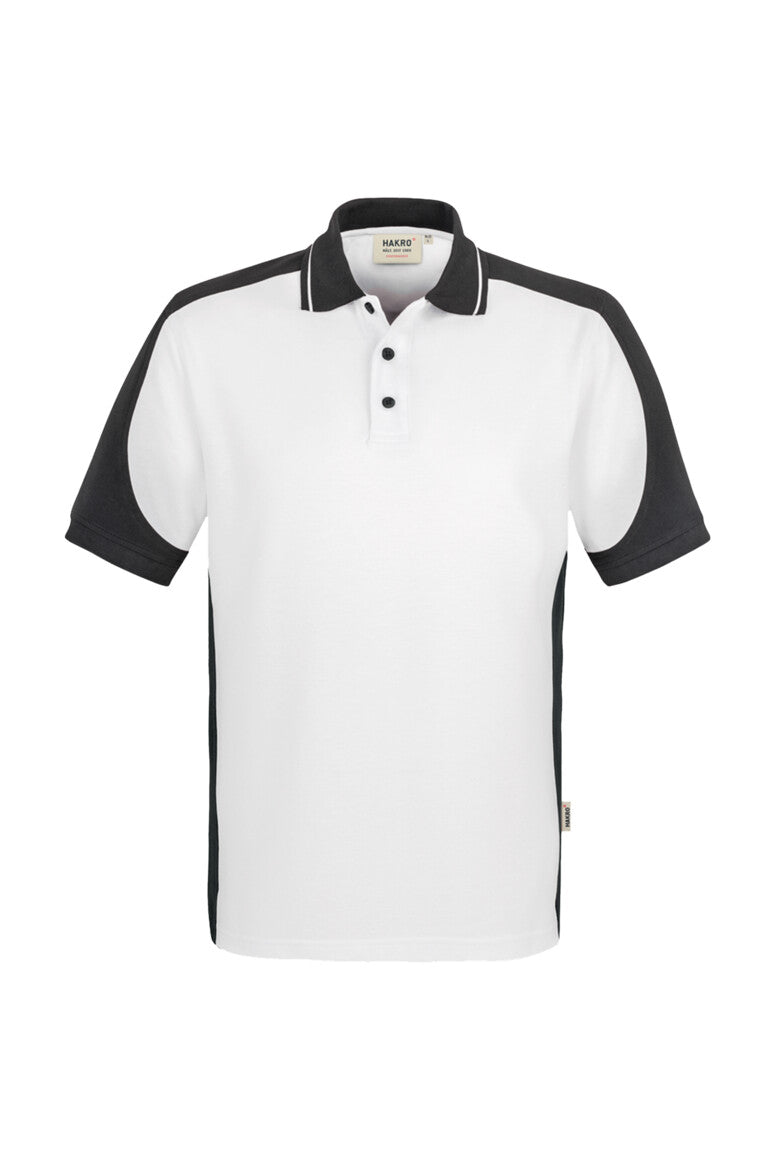 HAKRO No. 839 Poloshirt Contrast MIKRALINAR® in weiß