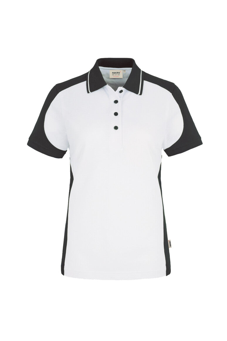 HAKRO No. 239 Damen Poloshirt Contrast MIKRALINAR® in weiß