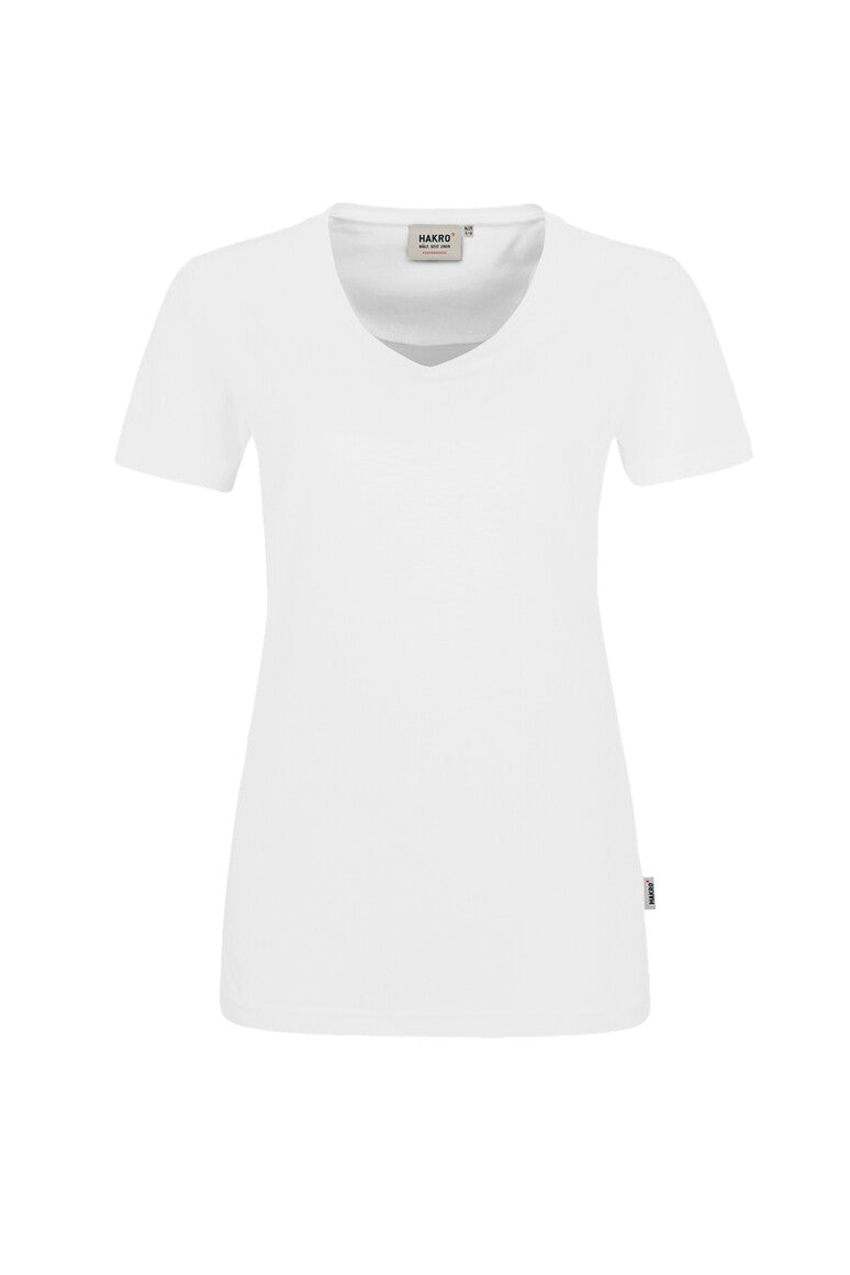 HAKRO No. 181 Damen V-Shirt MIKRALINAR® in weiß