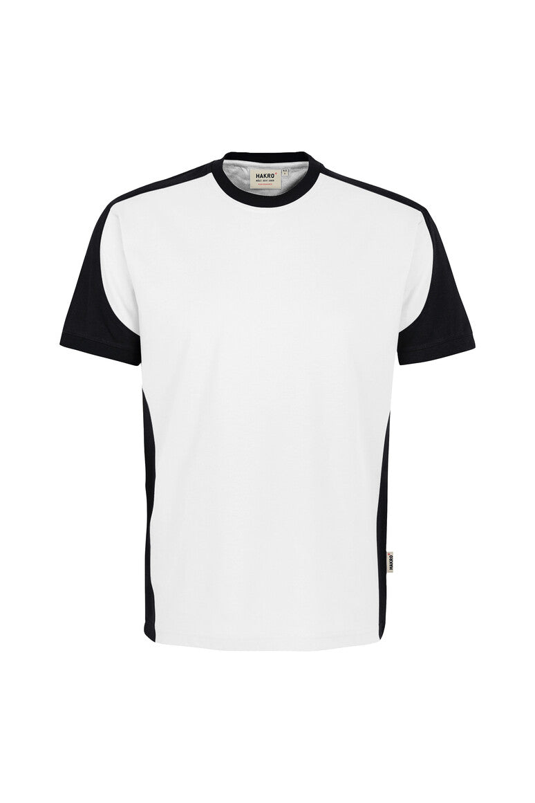 HAKRO No. 590 T-Shirt Contrast MIKRALINAR® ECO in weiß