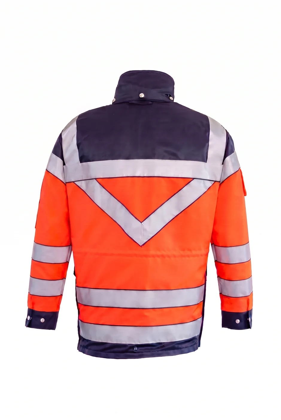 RD Jacke New Aspekt Performance 2026 – leuchtrot / marine, Rückansicht